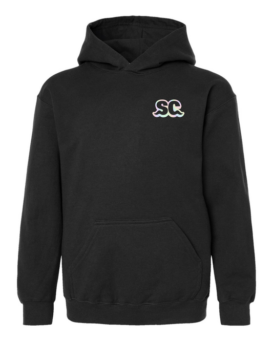 Youth Black Squid City "SC" Holographic Hoodie