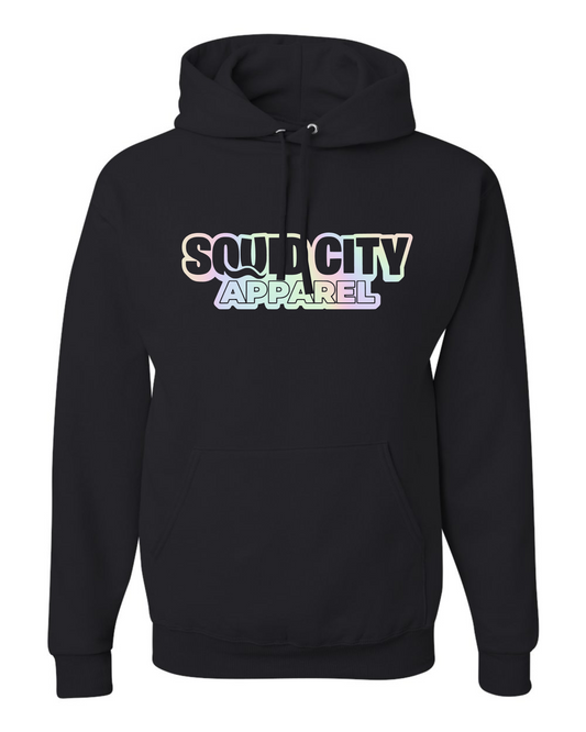 Adult Squid City Apparel Holographic Logo Hoodie