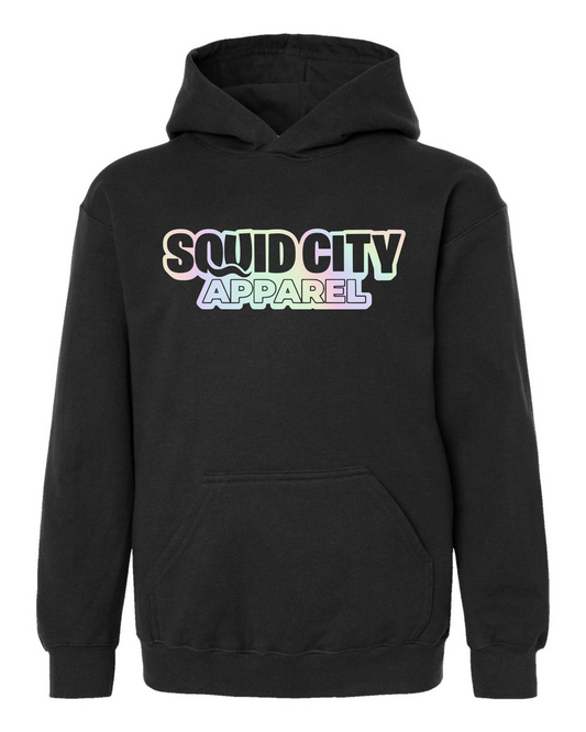 Youth Black Squid City Holographic Hoodie