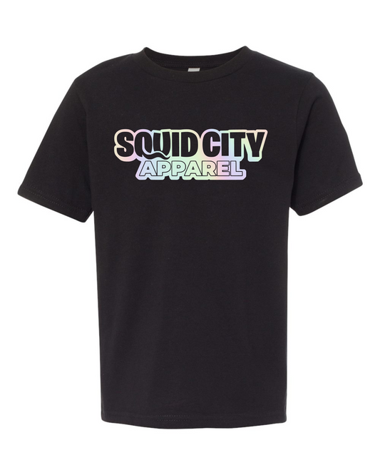 Youth Squid City Holographic Logo Tee