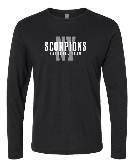 Adult NY Scorpions Long Sleeve Full Front Tee